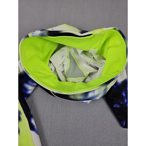 Athleta Elation Tie Dye 7/8 Size XXSP Leggings Cobalt Blue Yellow 531315 - Picture 5 of 11
